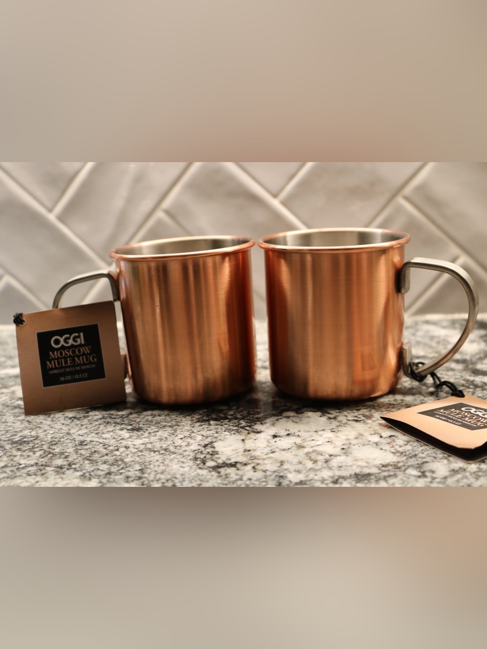 Copper Stainless Steel Tumblers - Set of 2